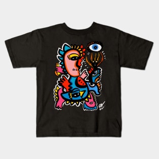 Graffiti Creature and Black Spirit of Life Kids T-Shirt